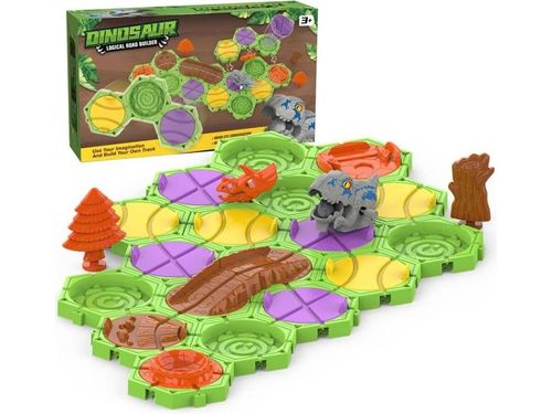 Gra Logiczna, Zbuduj Tor Dla Dinozaura, Trasa, Przeprawa Dla Dinozaura, Klocki, Tor Przeszkód na Arena.pl