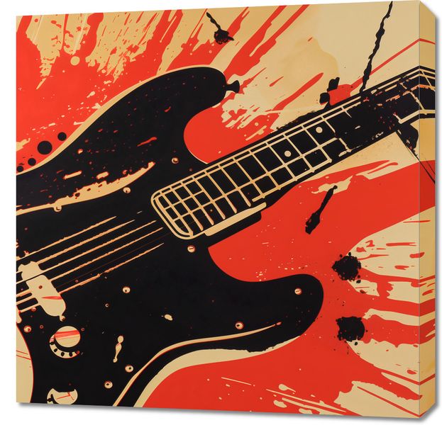 Obraz 70x70cm Gitara Elektryczna zdjęcie 1