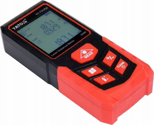 Dalmierz LASEROWY cyfrowy MIERNIK ODLEGŁOŚCI 100m pomiar kubatury YATO na Arena.pl