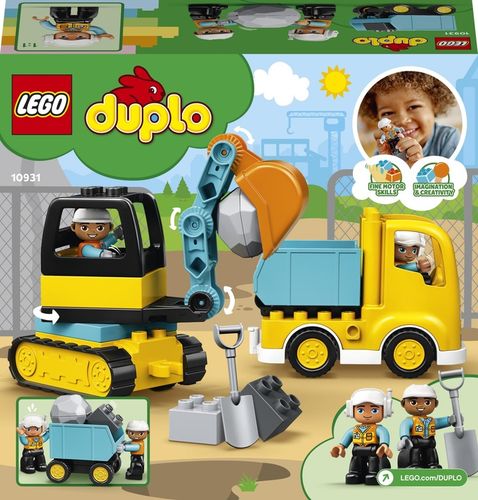 LEGO DUPLO Ciężarówka i koparka gąsienicowa 10931 na Arena.pl