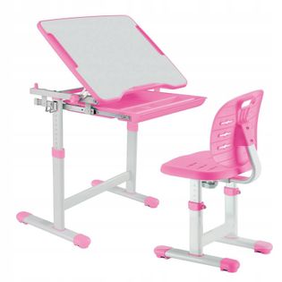 Biurko dla dziecka z krzesełkiem różowe Piccolino III Pink (66x47 cm)
