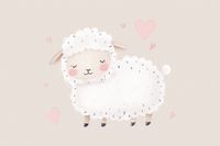 Plakat 91,5x61cm Wzory dla Dzieci, Dziewczynki i Chłopca - Owieczka