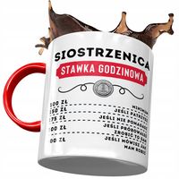 Kubek Czerwony Dla Siostrzenicy Urodziny Prezent Z Nadrukiem Ze Zdjęciem