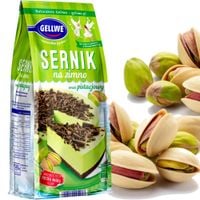 GELLWE SERNIK NA ZIMNO PISTACJOWY pistacje DODAJ MLEKO SCHŁÓDŹ GOTOWE 193g