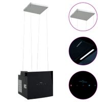 Okap wyspowy z panelem dotykowym LCD, szkło hartowane