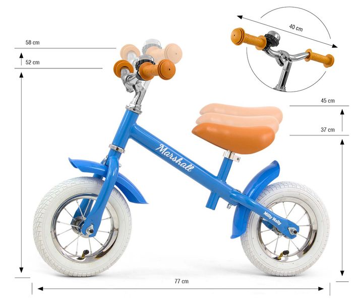 MILLY MALLY Rowerek biegowy MARSHALL AIR Blue zdjęcie 8