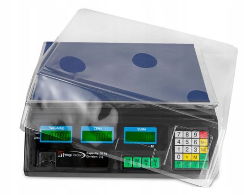 ELEKTRONICZNA WAGA 30KG 2g SKLEPOWA MAGAZYNOWA GASTRONOMICZNA KALKULACYJNA na Arena.pl