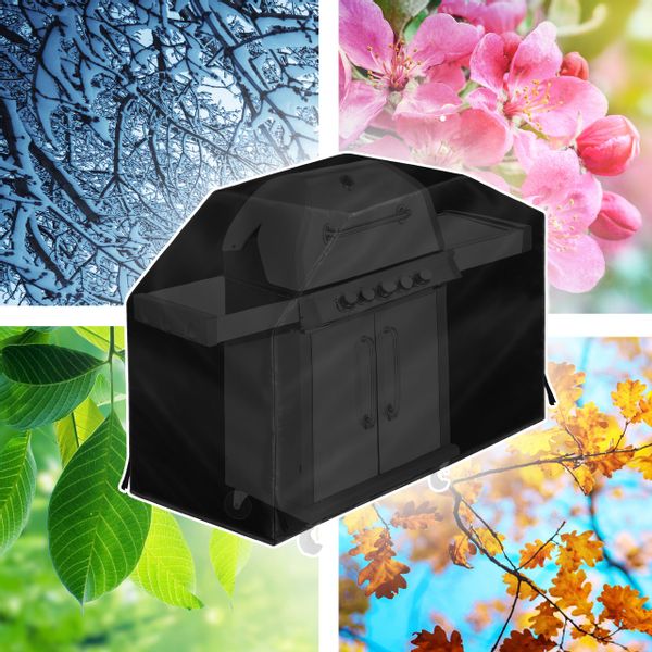 POKROWIEC NA GRILLA DUŻY CZARNY 145x61x117 cm zdjęcie 7