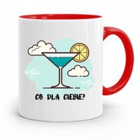 Kubek Czerwony Prezent Dla Barmana Co Dla Ciebie? Z Nadrukiem Ze Zdjęciem