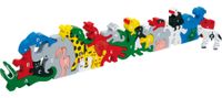Puzzle drewniane edukacyjne stojące - zwierzęta, litery i liczby