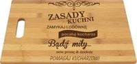 Personalizowana DESKA DO KROJENIA Z grawerem PREZENT zasady kuchni imię