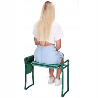 KLĘCZNIK OGRODOWY TABORET SKŁADANY SIEDZISKO SIODEŁKO KRZESŁO + PRZYBORNIK