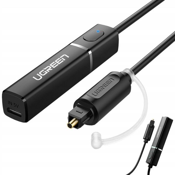 UGREEN TRANSMITER AUDIO TOSLINK OPTYCZNY MICRO USB BLUETOOTH 5.0 APTX zdjęcie 1