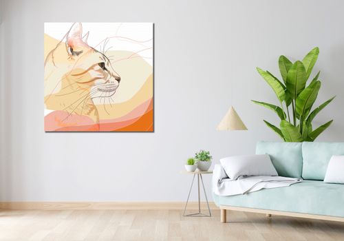 Obraz 100x100cm Delikatny Profil Kota na Arena.pl