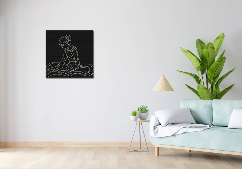 Obraz 60x60cm Pozycja Siedząca zdjęcie 2