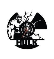 Zegar ścienny z płyty winylowej Hulk 16.6