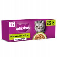 Karma mokra dla kota WHISKAS Mix smaków w galarecie 40x85 g SM