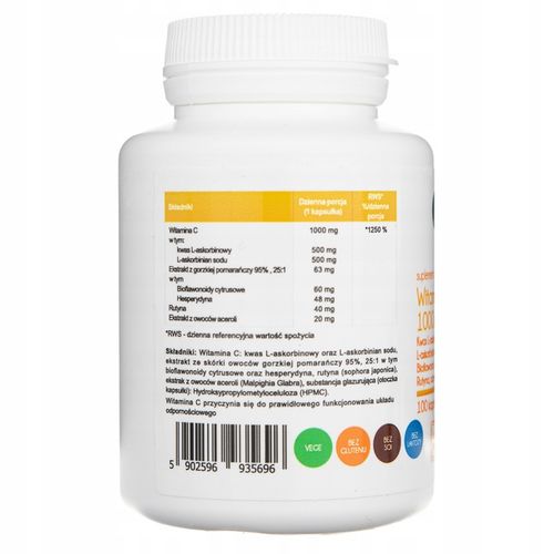 Suplement diety Aliness witamina C 1000 mg Plus 100 kapsułek na Arena.pl