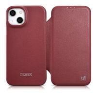 skórzane etui iphone 14 plus z klapką magnetyczne magsafe ce premium