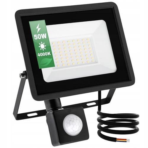 Naświetlacz LED 50W HALOGEN LAMPA ZEWNĘTRZNA REFLEKTOR z CZUJNIKIEM RUCHU na Arena.pl