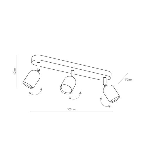 lampa reflektor spot top biało/chrom 4413 tk lighting na Arena.pl