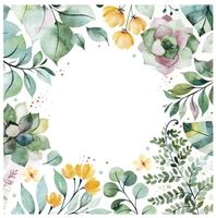 Serwetki papierowe Akwarela Rośliny, 20 szt.