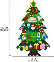 Choinka FILC filcowa dla dzieci duża Boże Narodzenie + ozdoby na rzepy DIY