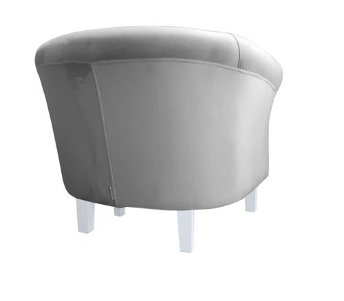 Fotel Milo nogi białe szary MG17 na Arena.pl