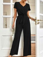 SHEIN DŁUGI KOMBINEZON VNECK SPLOT MARSZCZENIE 9AH XXJ__L