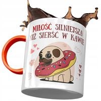 Kubek Pomarańczowy Z Pieskiem Psem Słodki Prezent Z Nadrukiem Ze Zdjęciem