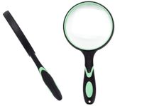 LUPA ZIELONA KLASYCZNA SZKŁO POWIĘKSZAJĄCE SOCZEWKA 65MM Z RĄCZKĄ