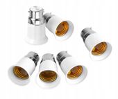 PRZEJŚCIÓWKA ADAPTER ŻARÓWKI B22 NA E27 6SZT