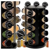 STOJAK NA PRZYPRAWY POJEMNIKI 20SZT Słoiczki Słoiki Przyprawnik i