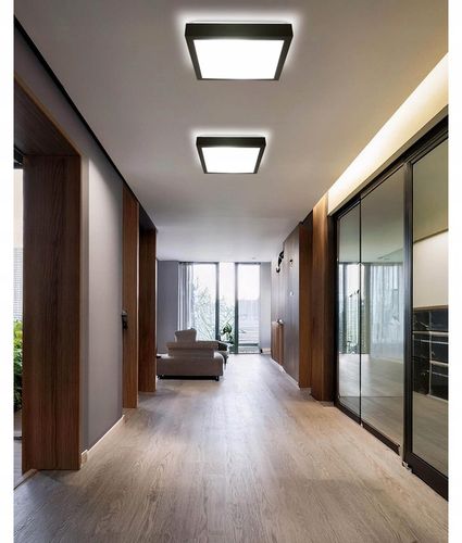 Lampa sufitowa LED PLAFON wisząca ścienna czarna 2x E27 Nowoczesna LX-909 na Arena.pl