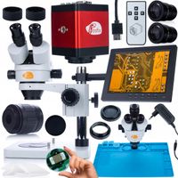 ZESTAW MIKROSKOP OPTYCZNY MERCURY KAMERA HDMI FHD MATA UCHWYT WYŚWIETLACZ