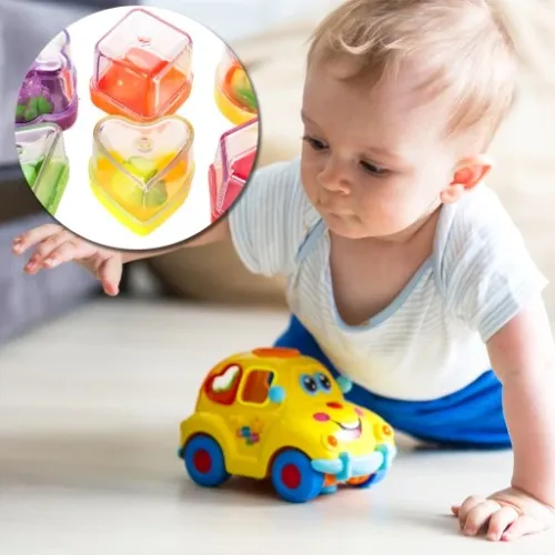 AUTO SORTER SAMOCHÓD Z KLOCKAMI NA BATERIĘ AUTKO WESOŁEK DLA DZIECI KLOCKI na Arena.pl