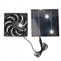 WENTYLATOR Z PANEL SOLARNY DROBIU SZKLARNIOWEGO