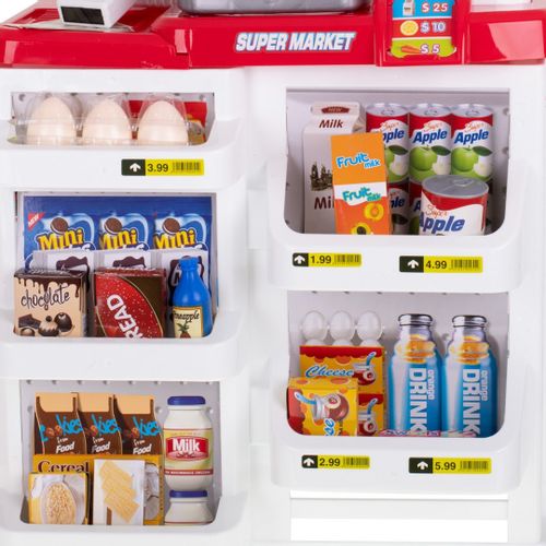 Supermarket sklep kasa fiskalna + wózek model 2 na Arena.pl