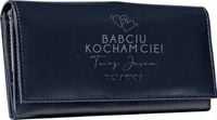 Portfel damski skórzany z GRAWEREM personalizowany prezent DLA BABCI + imię