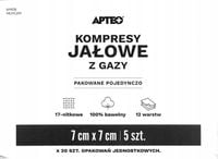 Kompresy jałowe z gazy 7cm x 7cm 5 sztuk/op 20 opakowań