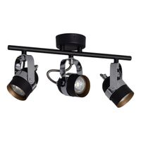 Regulowana lampa sufitowa Retro ABR-RRH-C-3XGU10 Abruzzo czarny srebrny