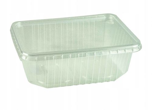 Pojemnik Jednorazowy PP Prostokątny z Wieczkiem Opakowania Na Wynos 1000ml na Arena.pl