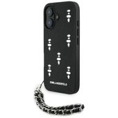 etui karl lagerfeld saffiano crystals    w/chain do iphone 16 czarny