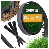 OBRZEŻE OGRODOWE TRAWNIKOWE 20M 6CM KOTWY GRATIS CZARNE OBRZEŻA