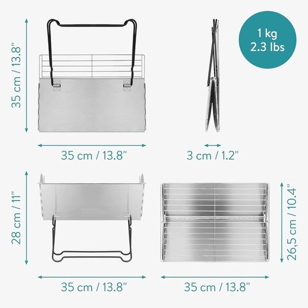 Mini przenośny grill do grillowania, mały składany na piknik na powietrzu zdjęcie 6