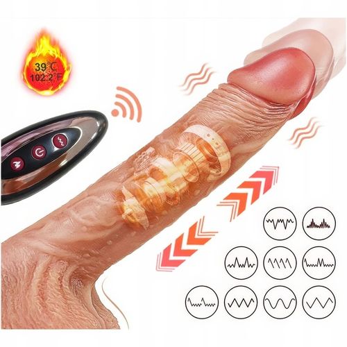 Realistyczne Dildo Penis Podgrzewany Ruch Posuwisto Rotacyjny Sex Wibrator na Arena.pl