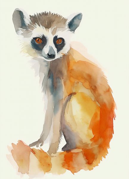 Plakat 20,5x28,4cm Lemurek zdjęcie 1