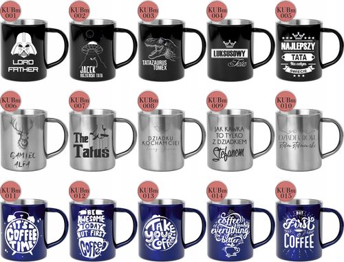 Kubek metalowy z grawerem PREZENT dla nauczyciela na Arena.pl