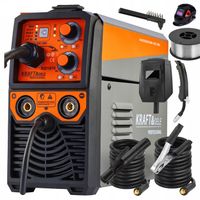 SPAWARKA MIGOMAT BEZGAZOWY FLUX MIG TIG MMA 200A DRUT 0,8MM 4W1 PRZYŁBICA *