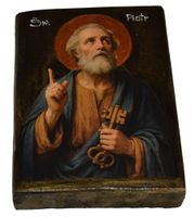 Ikona święty Piotr patron żeglarzy, marynarzy, rybaków, murarzy, kowali